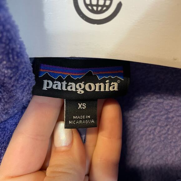 Patagonia Retool Snap Purple Pullover Kangaroo Pocket Sweater XS - Picture 2 of 6